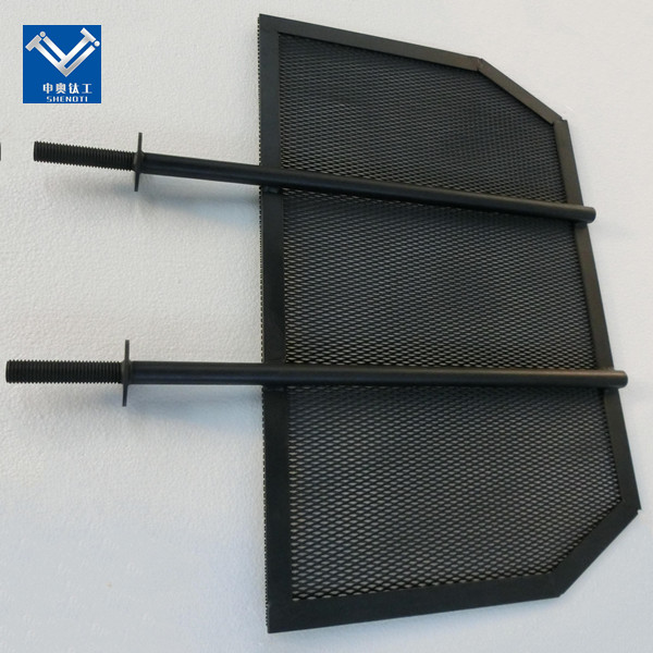 Titanium anode for cobalt electrodeposition